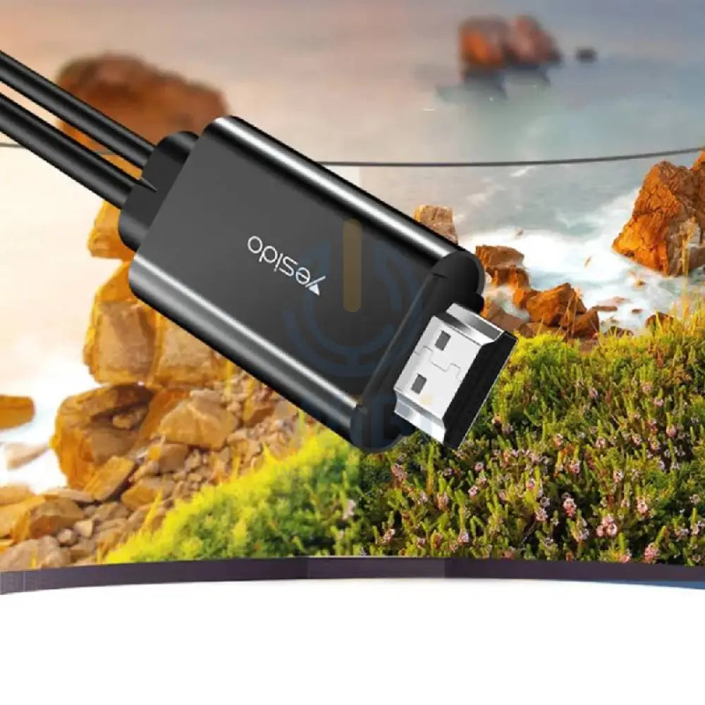 Yesido HM03 Cable Adapter - 4K / 1.8 Meter / HDMI / Type-C - Black Accessories > Cables & Converters > Cables