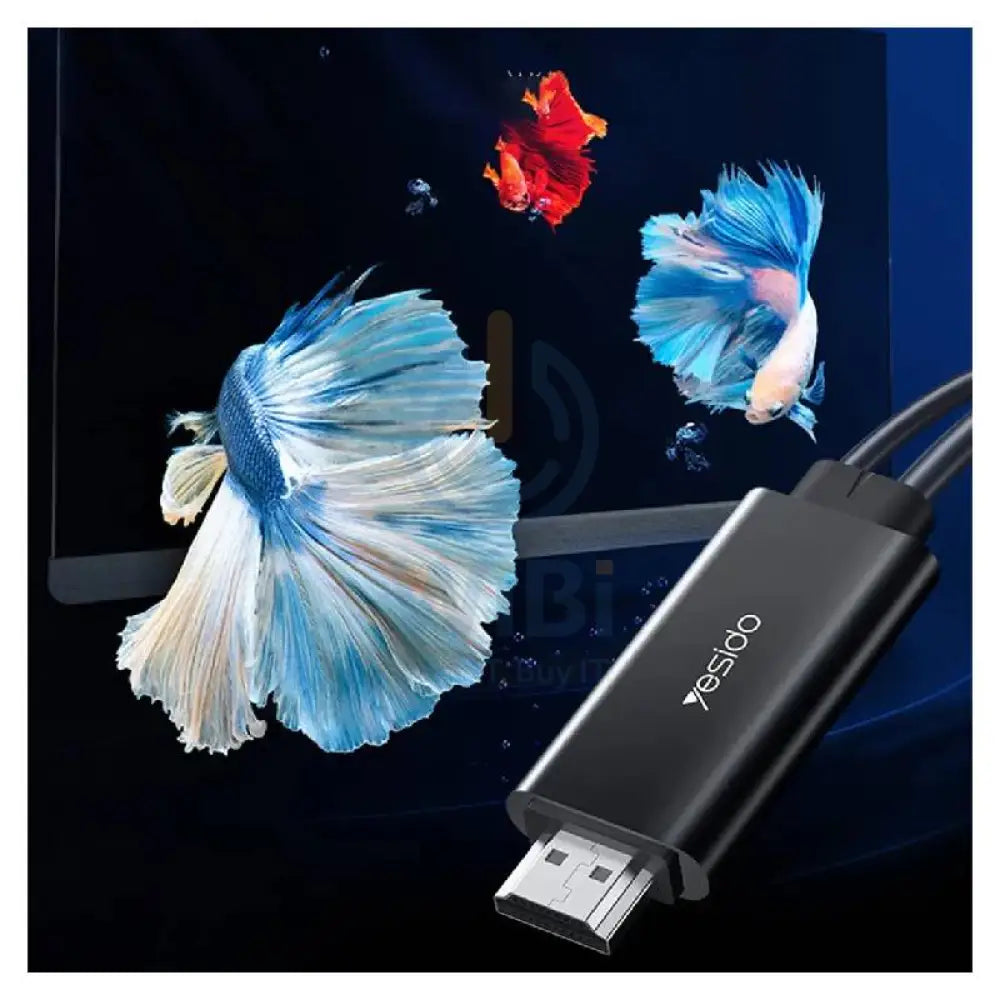 Yesido HM03 Cable Adapter - 4K / 1.8 Meter / HDMI / Type-C - Black Accessories > Cables & Converters > Cables