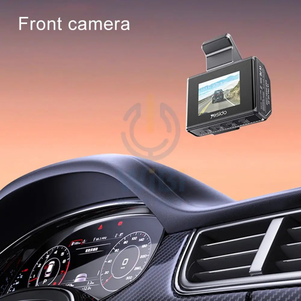 Yesido KM15 4K + IK Dual Dash Camera - 2’’ IPS / 3840 Full HD / USB / Type-C / 24/7 - Black Cameras > Security Cameras