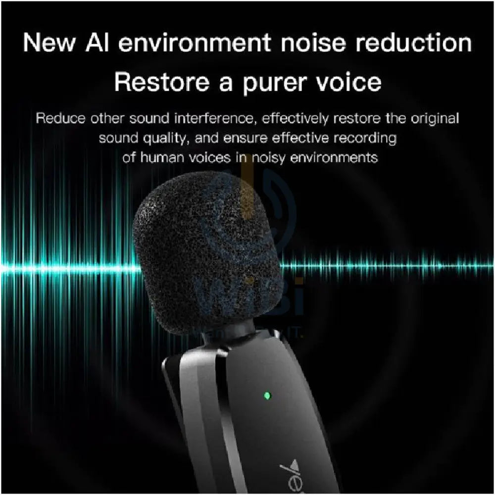 Yesido KR13 Dual Low-latency Wireless Lavalier Microphone - 2.4GHz / Wireless / USB-C - Black Accessories > Audio >
