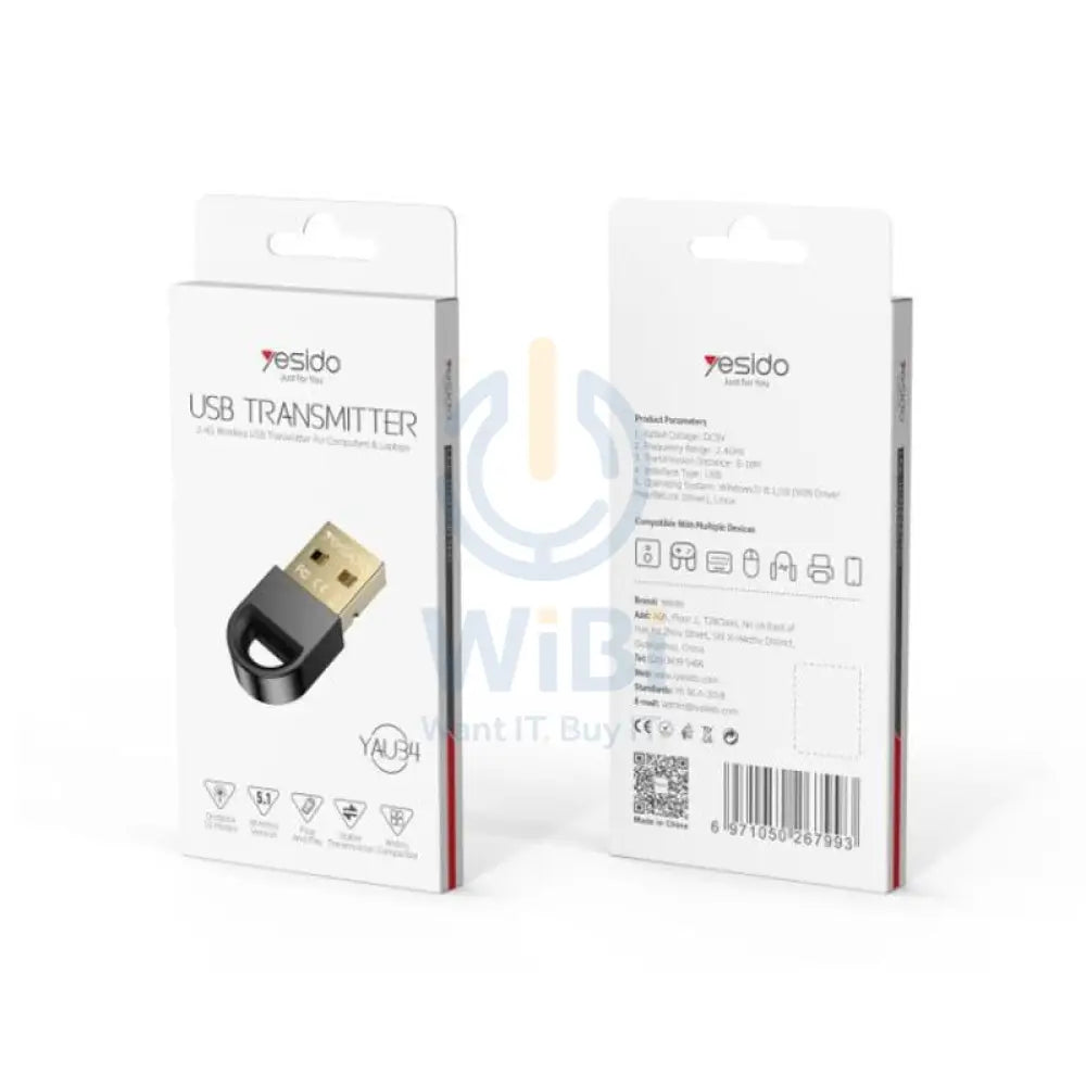 Yesido YAU34 Flash Dongle - 2.4G / USB / Bluetooth - Black Networking Products > Wireless USB Network Adapter