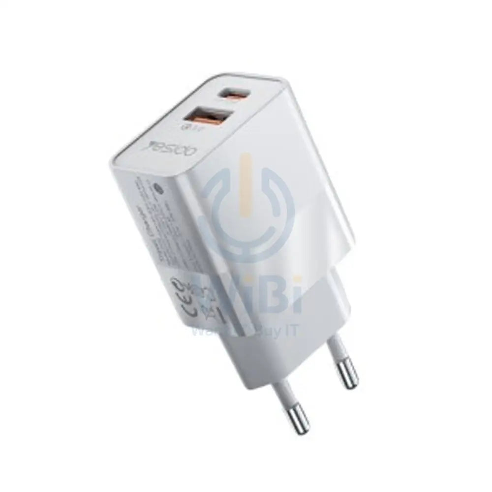 Yesido YC32 Power Adapter - Dual Port / QC3.0 / White