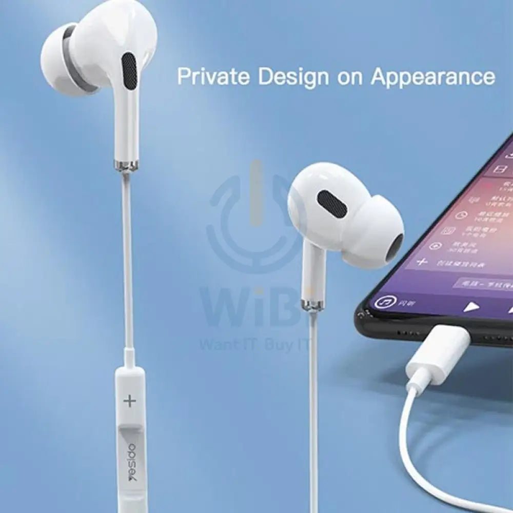 Yesido YH-35 سماعة أذن - Tpye-C / أبيض