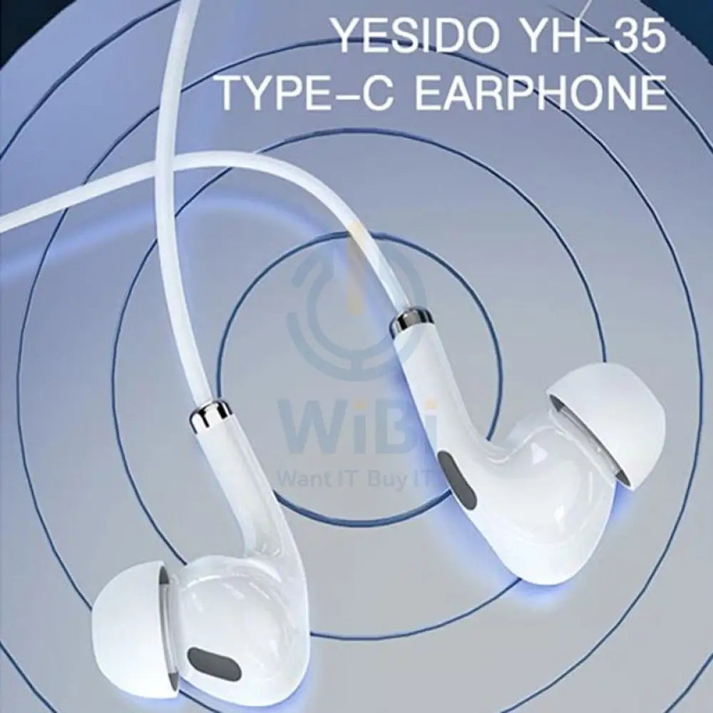 Yesido YH-35 Earphone - Tpye-C / White