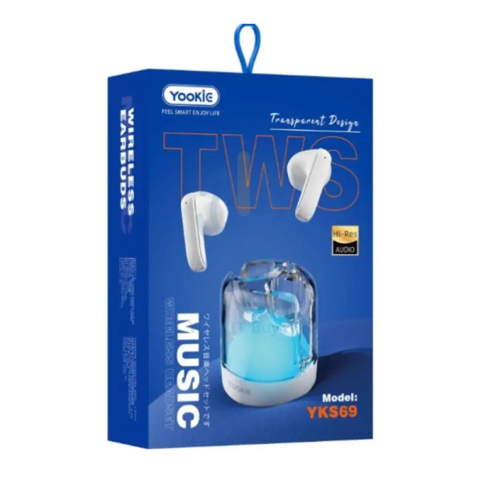 YOOKIE YKS69 Transparent TWS Earbuds - 300mAh / White Accessories > Audio > Headphones