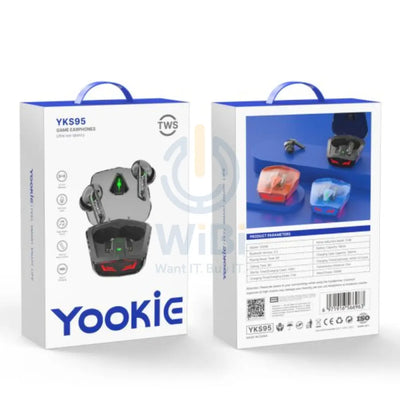 سماعات الأذن YOOKIE YOKIE YKS95 TWS TWS لاسلكي - 300 مللي أمبير / أسود اكسسوارات الصوت > سماعات الرأس