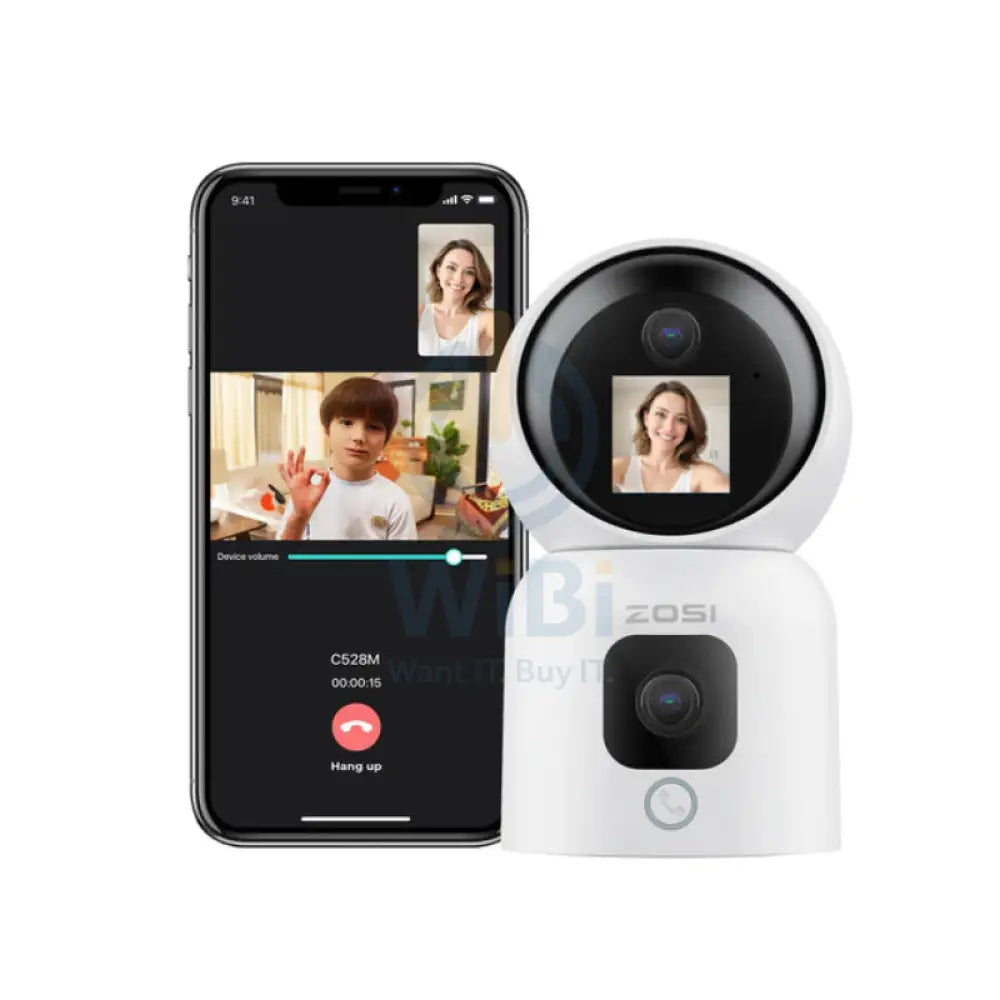 ZOSI C528M Indoor Camera With Dual Lens - 3 + 3 MP / Two-Way Audio / Human detection Cameras > Security Cameras