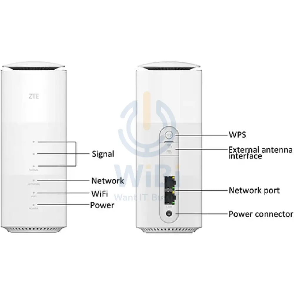 ZTE 5جي CPE MC801A1 WiFi 6 راوتر مغلق مع زين - شبكات منتجات هاتف أبيض >نقطة اتصال