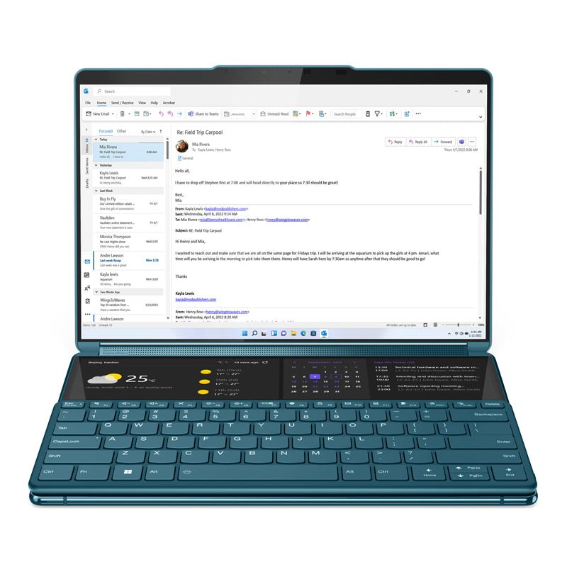 Lenovo Yoga Book 9i 2-in-1 13.3 2.8K Dual Screen OLED Touch  Laptop - Intel Core i7-1355U with 16GB Memory - 1TB SSD - Tidal Teal - US  Version : Electronics
