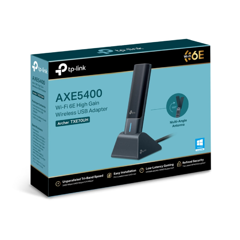 TP-Link (Archer TXE70UH) AXE5400 Wi-Fi 6E High Gain Wireless USB Adapter - 6GHz (2402 Mbps)