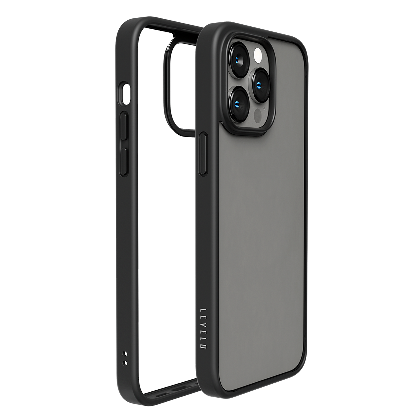 Levelo Solo Clear Back Case iPhone 14 Pro Max - Black