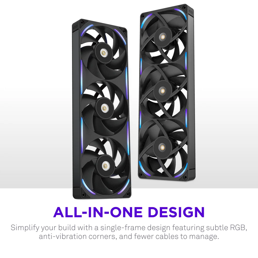 NZXT F360X Performance RGB Single Frame Case Fan - 360mm / Black