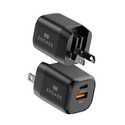 Engage Dual Port C+A 20W Power Adptr W/Interchangeable Eu/Uk Plug(8954526522358)