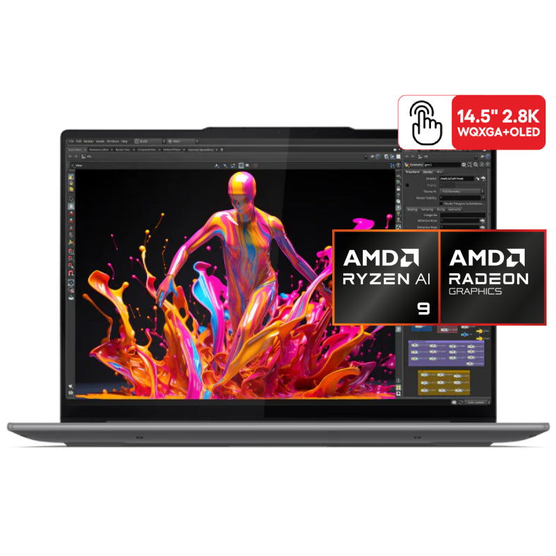 Lenovo Yoga Pro 7 Gen 9 - 14.5" 2.8K WQXGA+ OLED / AMD Ryzen AI 9 / 32GB / 1TB (NVMe M.2 SSD) / AMD Radeon 880M / Win 11 Home / Arb/Eng / 2YW / Yoga Pro Mouse / Luna Grey - Laptop