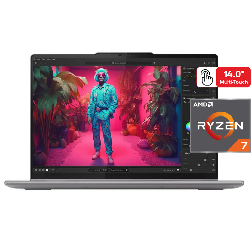 Lenovo Yoga 7 2-in-1 Gen 9 - 14.0" WUXGA Touch / AMD Ryzen 7 / 16GB / 1TB (NVMe M.2 SSD) / AMD Radeon 780M / Win 11 Home / Arb/Eng / 2YW / Lenovo Digital Pen / Lenovo Yoga 14-inch Sleeve / Arctic Grey - Laptop