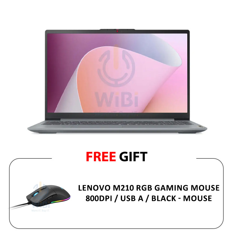 لينوفو ايديا باد نحيف  الجيل - 15.6" FHD / آي 3/ 8 جيجابايت  256 جيجابايت NVMe م.2 إس إس دي) / دوس (بدون نظام تشغيل)  ضمان سنة  الإنجليزية/ Arctic رمادي  لابتوب