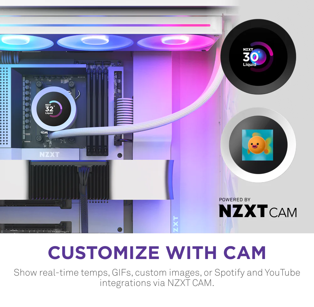 NZXT Kraken 360 RGB V2 AIO Liquid Cooler - 360mm / White