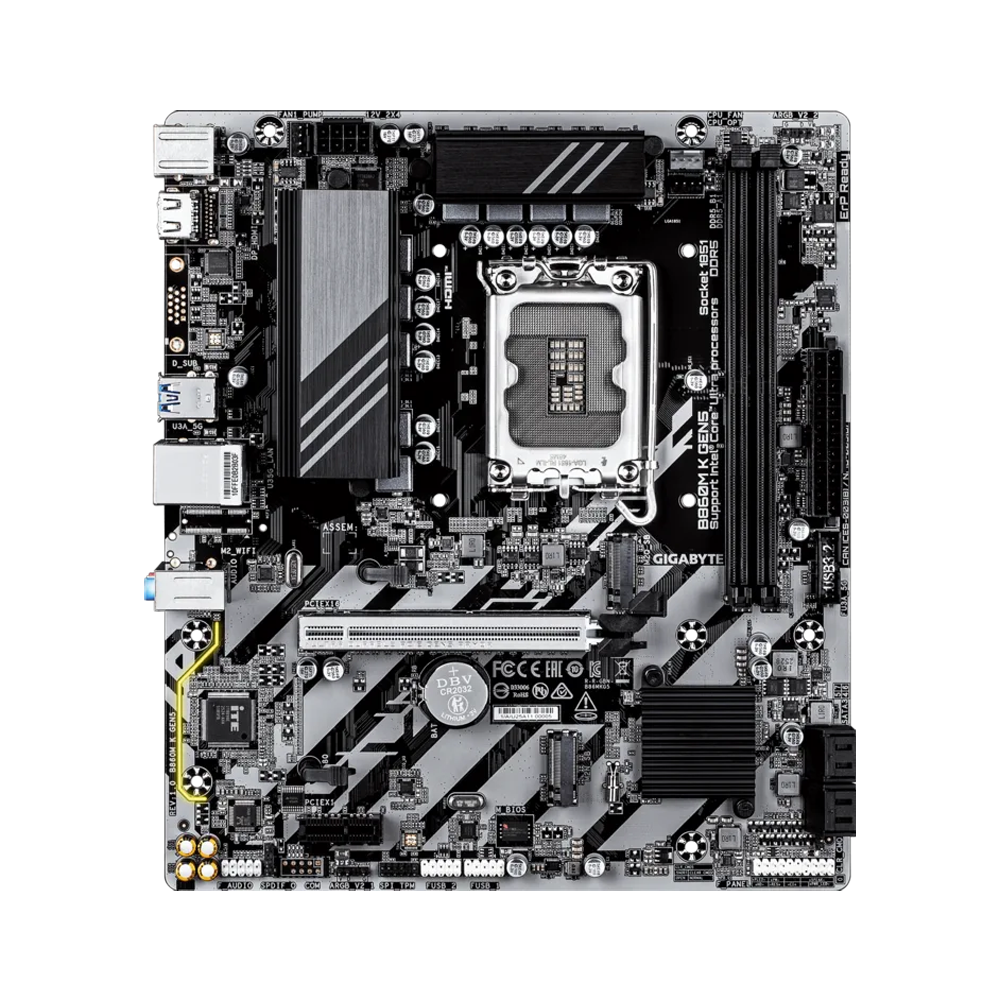 GIGABYTE B860M K GEN5 Motherboard - DDR5 / HDMI / USB - Black