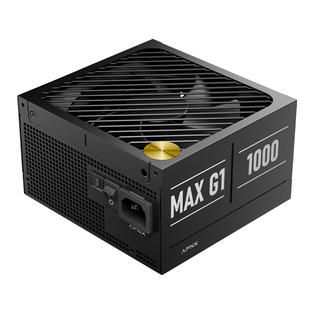 APNX MAX G1 Full Modular PCIE 5.1 ATX 3.1 80 Plus Gold Power Supply - 1000W / Black