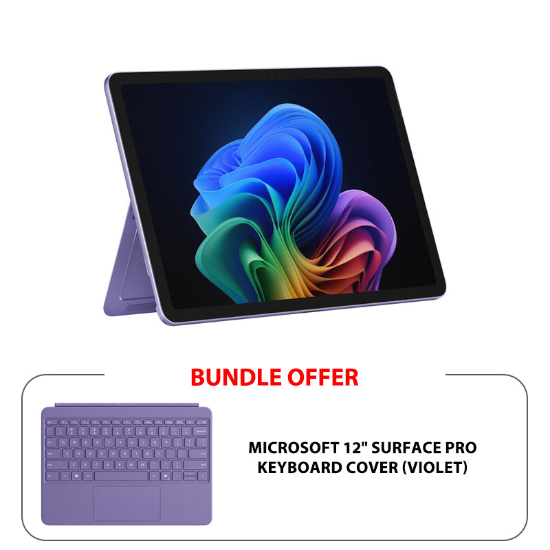 Microsoft Surface Pro 12 Copilot+ PC - 12.0" Touch / Snapdragon X Plus / 16GB / 512GB SSD / Win 11 Home / - Violet