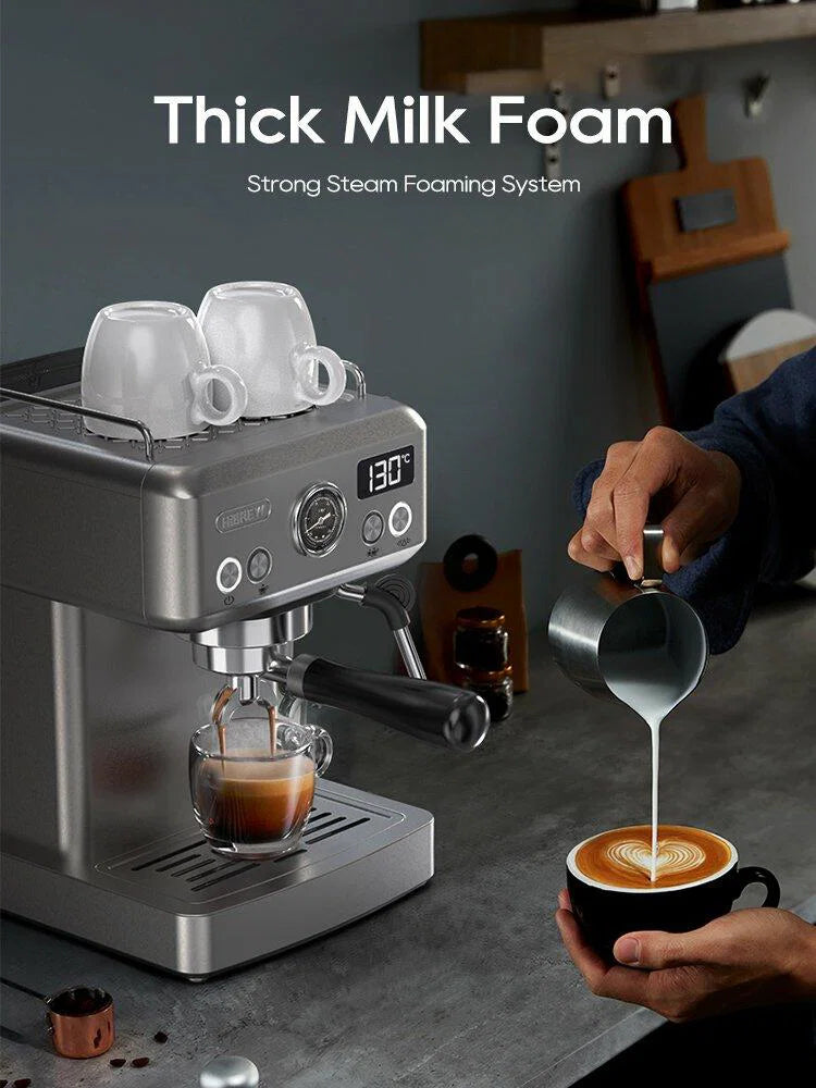 HiBREW Semi Automatic Espresso Coffee Machine H10A - Silver