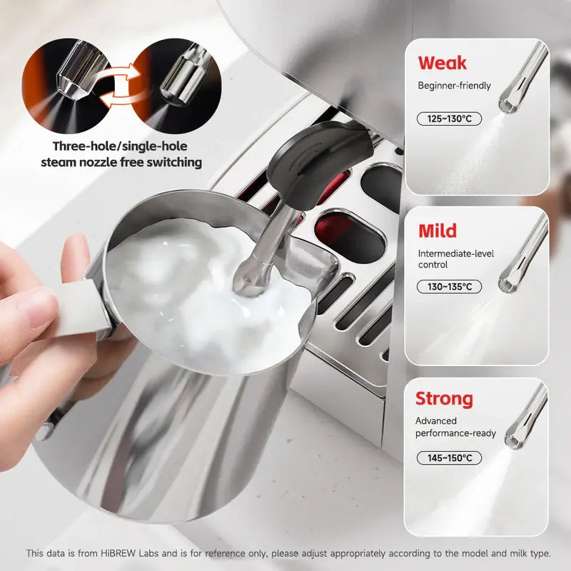 HiBREW H13 Coffee Espresso Machine - Silver