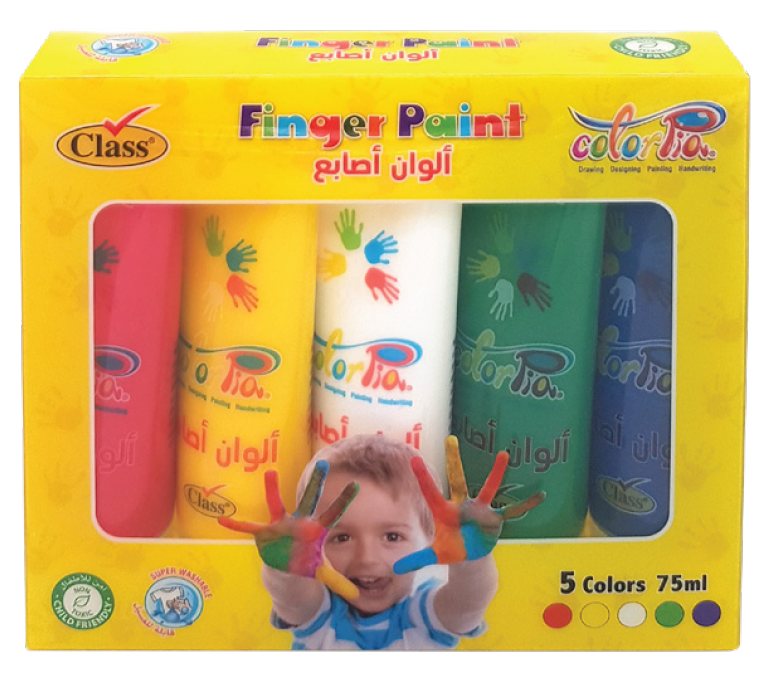 Class 75 ml Colorpia Finger Paint Tubes (Set Of 5)