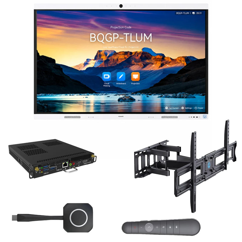 HUAWEI IdeaHub B3 - 75" 4K UHD / 8-core / 8GB / 64GB / HarmonyOS + HUAWEI OPS + Digital Conference System + Media Transfer +  Mount Bracket - Bundle Offer
