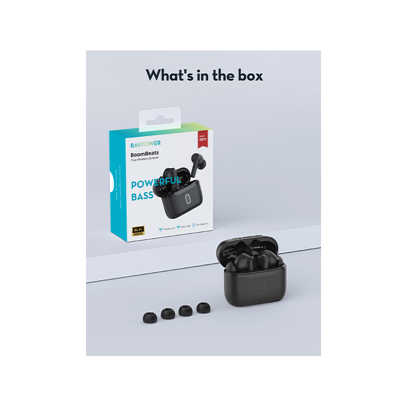 RavPower BoomBeats Earbuds - Black