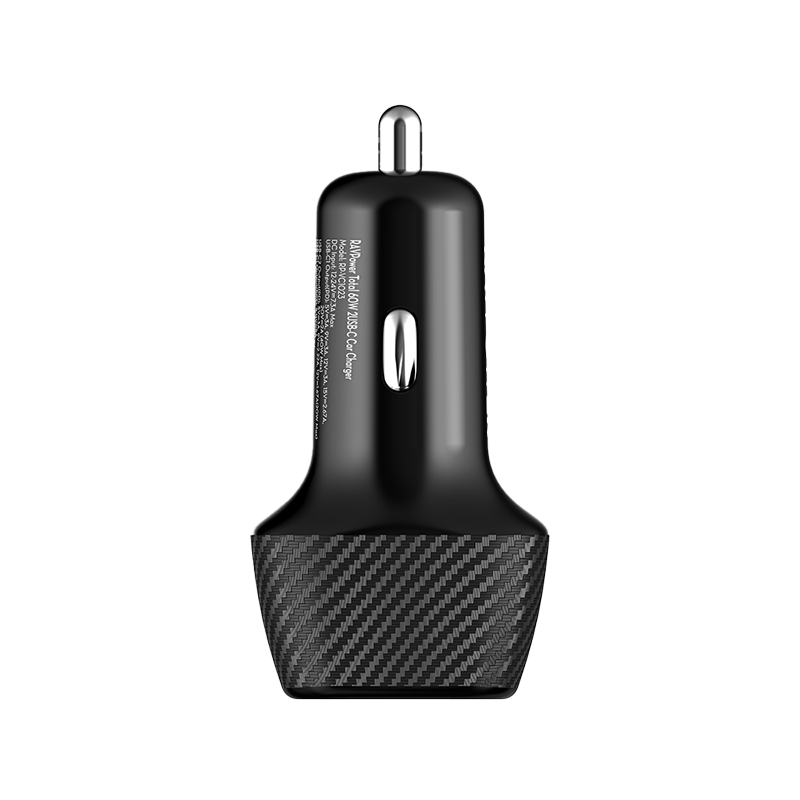RavPower Car Charger 2- Port USB-C 60W Car Charger - Black