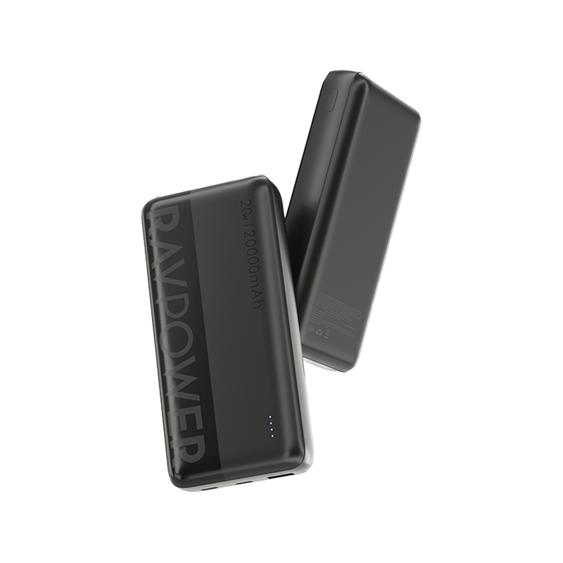 RavPower 3-Port PD 20W 20000 mAh Power Bank - Black