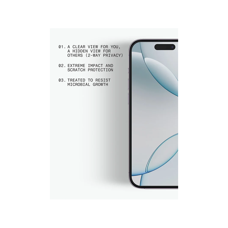 BodyGuardz PRTX Privacy Screen Protector For Apple iPhone 18 Pro / Apple iPhone 17 Pro