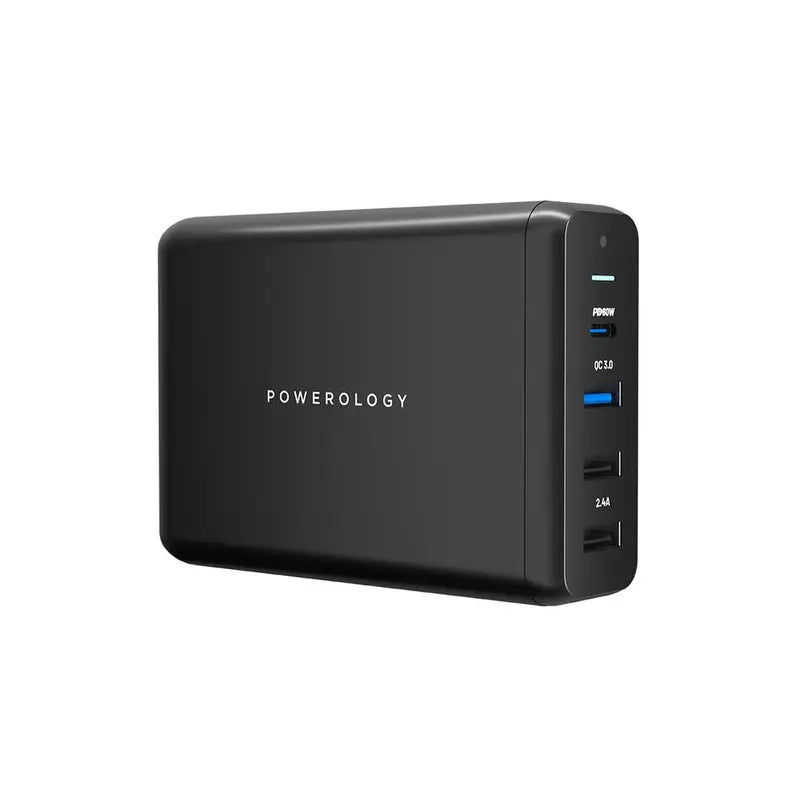 Powerology 75W Quick Charge Power Terminal - 4-Output / Black