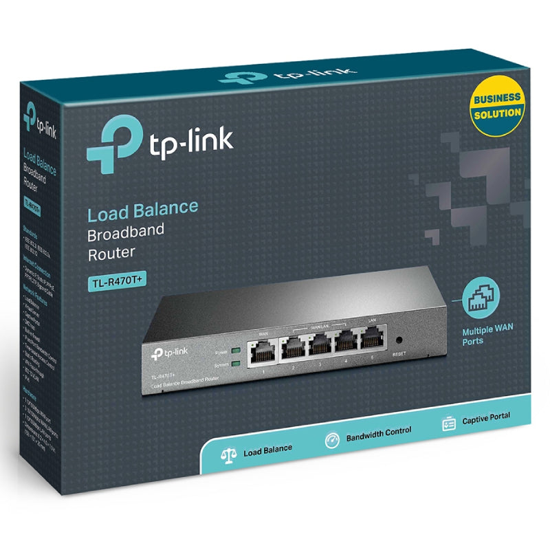 TP-Link (TL-R470T+) Load Balance Broadband Router - WAN / LAN