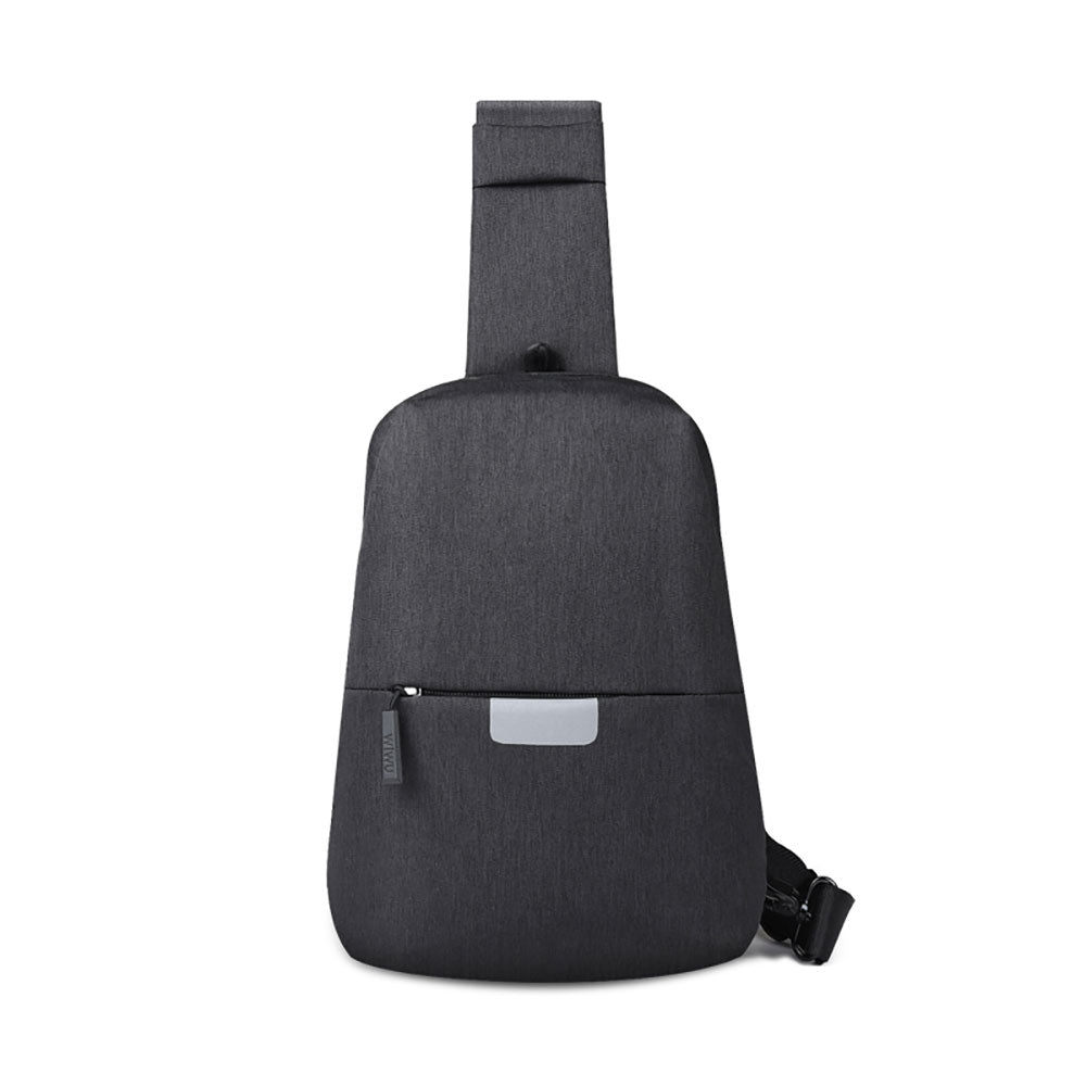 Wiwu Crossbody Sports Backpack With Usb Charging And Headphone Slots - Black