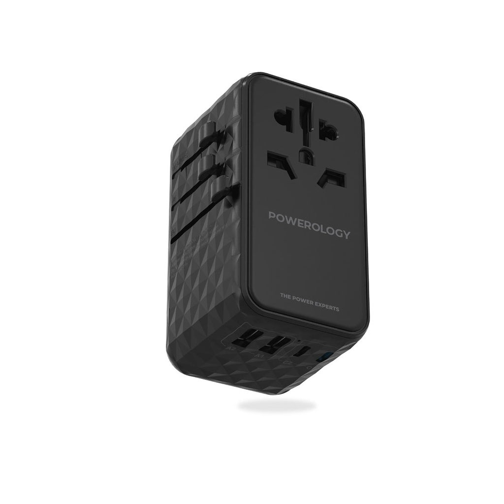 Powerology 4-Port Universal GaN Super Charger - 100W / Black