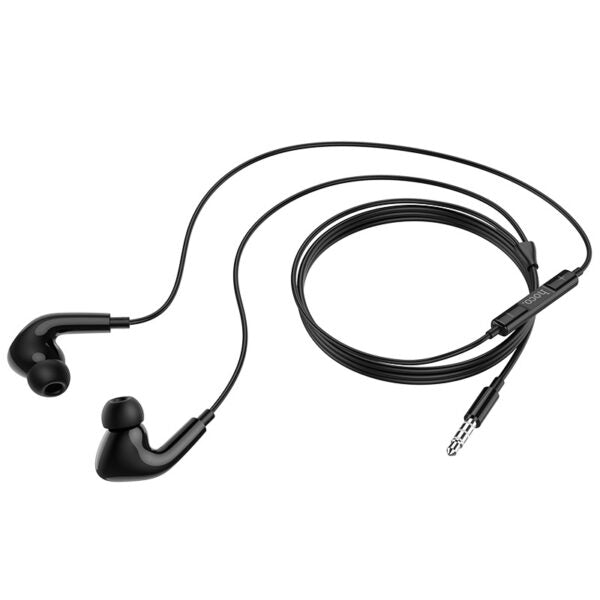 هوكو بسلك سماعات أذن 3.5 مم إم1  برو  الأصلي الإصدار مع  ميكروفون - أسود