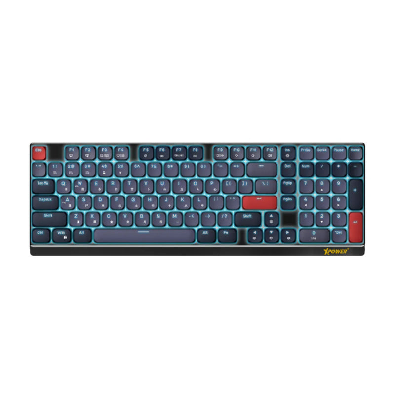 XPower CHARON 98 Keys Tri-mode Wireless Low-profile Mechanical Keyboard