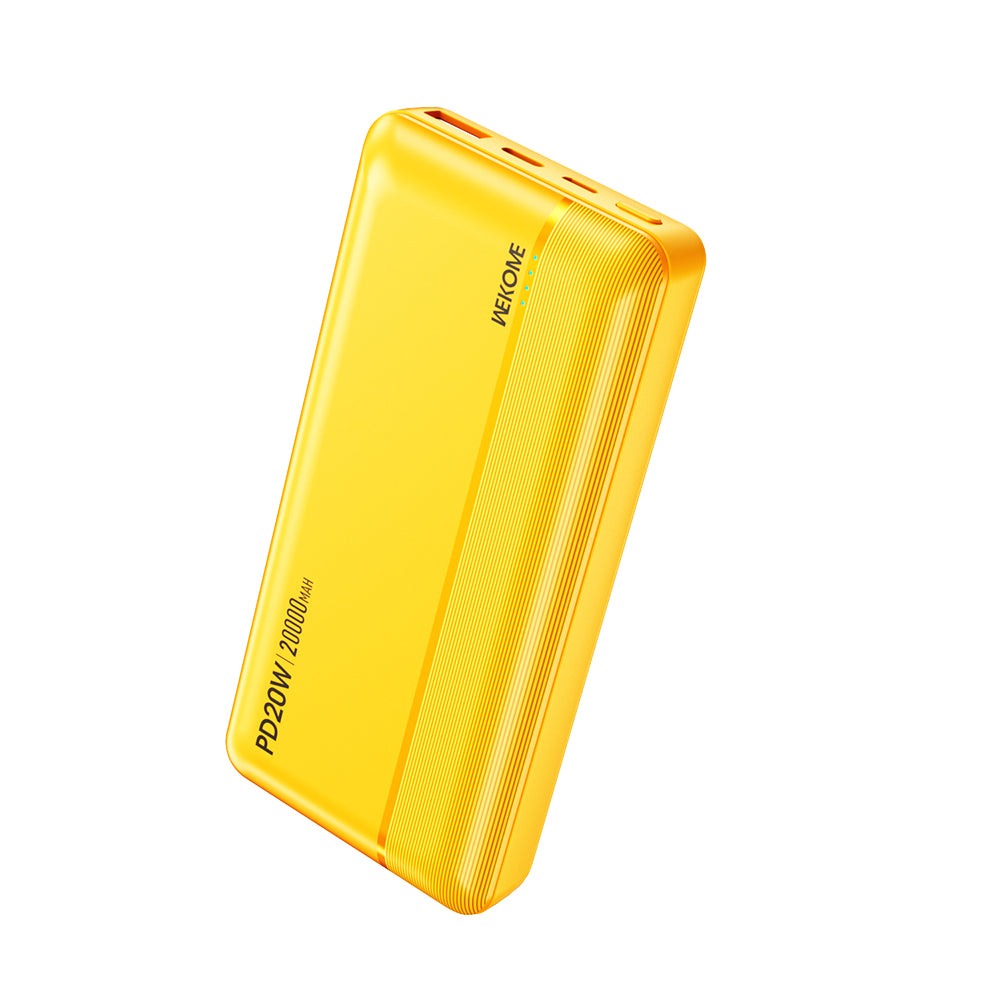 WEKOME WP-04 Tidal Energy Series 20000mAh 20W Fast Charge Power Bank - Yellow