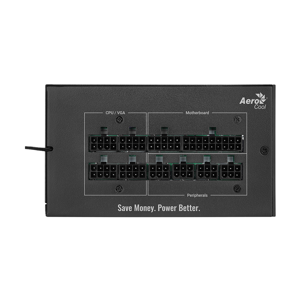AeroCool Mirage Fully Modular 80 Plus Gold Power Supply - 850W / Black
