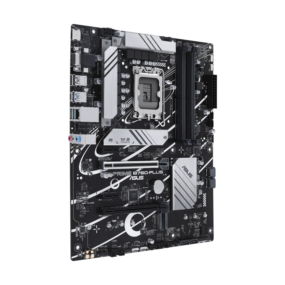 ASUS PRIME B760-PLUS ATX Motherboard - DDR5 / HDMI / DisplayPort / Ethernet / USB - Black