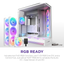 NZXT H9 Flow RGB+ (2025) Dual-Chamber Mid Tower Case With RGB Fans & Control Hub - All White