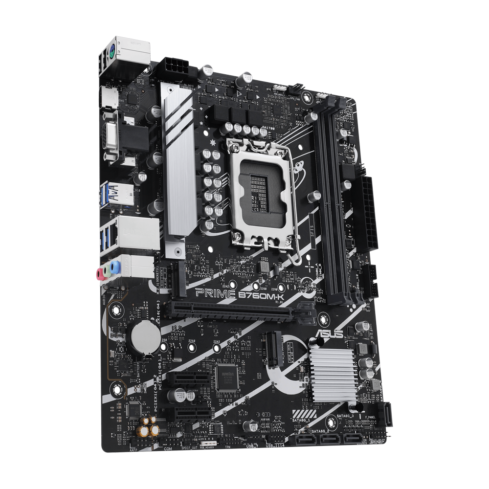 ASUS PRIME B760M-K Motherboard - DDR5 / HDMI / Ethernet / USB - Black