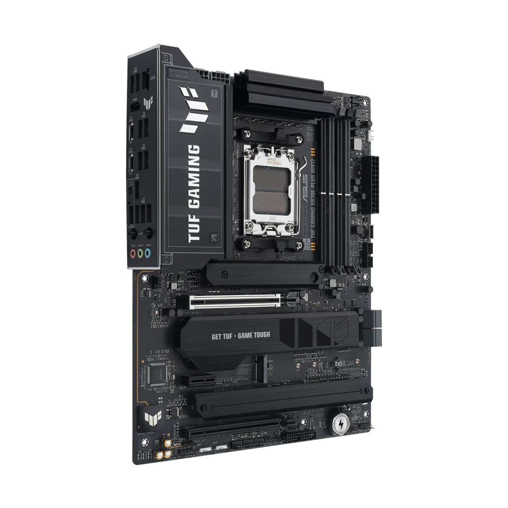 ASUS TUF X870E-PLUS GAMING Motherboard - DDR5 / Wi-Fi7 / HDMI / DisplayPort / Ethernet / USB - Black