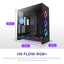NZXT H9 Flow RGB+ (2025) Dual-Chamber Mid Tower Case With RGB Fans & Control Hub - All Black