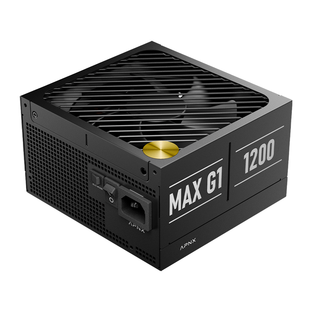 APNX MAX G1 Full Modular PCIE 5.1 ATX 3.1 80 Plus Gold Power Supply - 1200W / Black