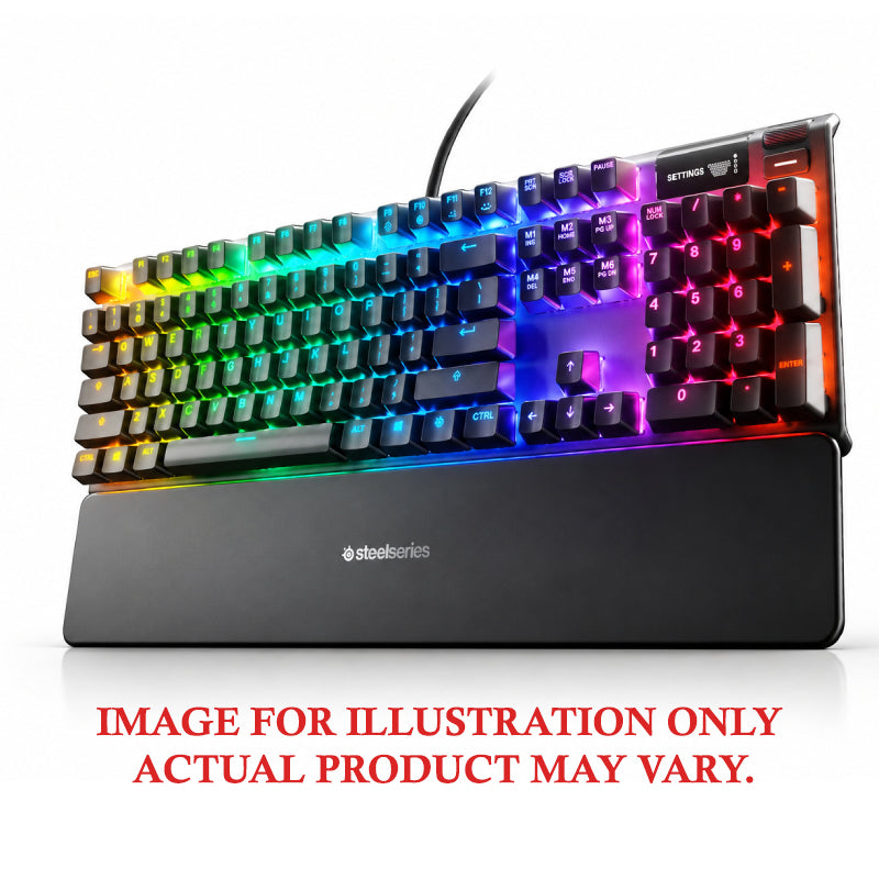 لوحة مفاتيح ألعاب ميكانيكية هجينة ستيل سيريز أبيكس 5، سلكية، RGB، باللون الأسود