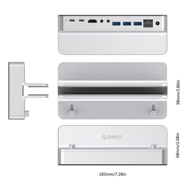 ORICO Type-C Multipurpose Laptop Stand - Silver