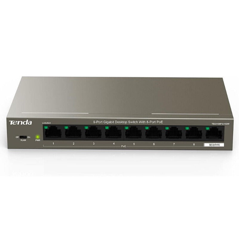 Tenda TEG1109P-8-102W 9-Port Gigabit Ethernet Kuwait