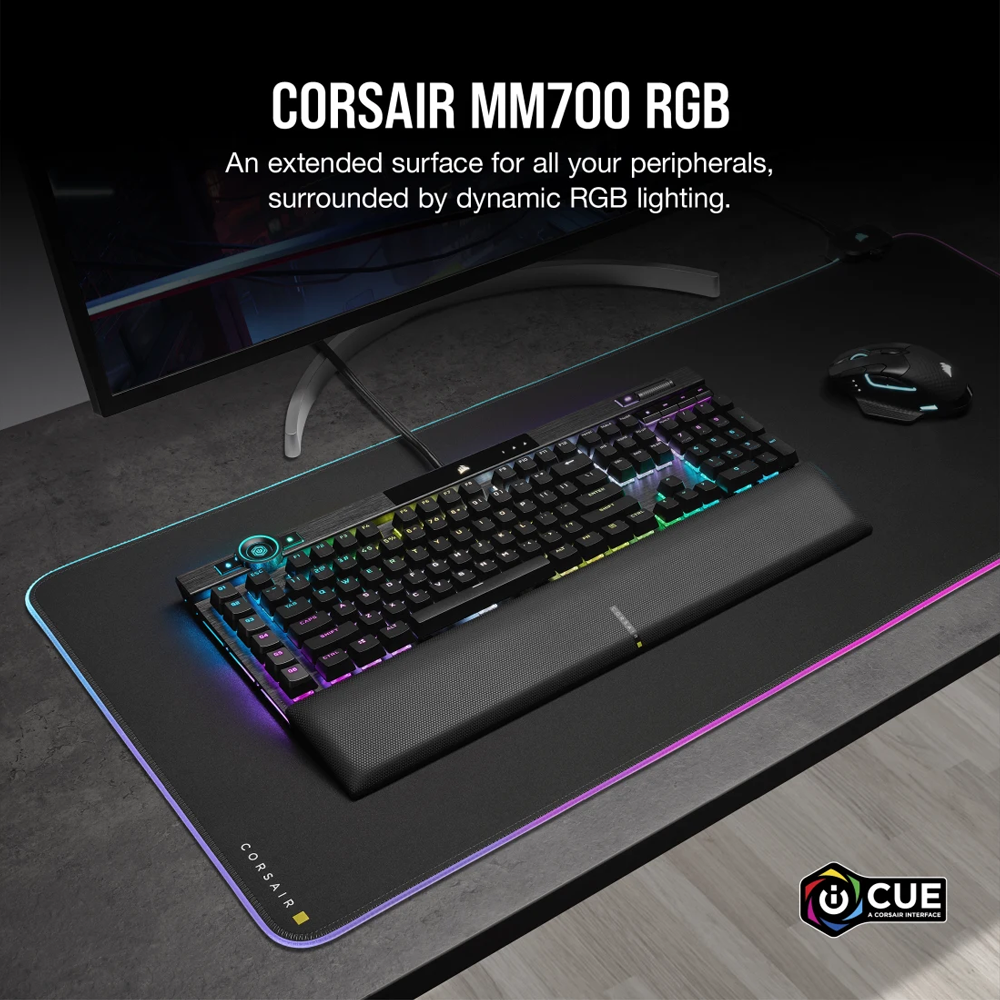 CORSAIR ICUE MM700 RGB Extended Mouse Pad - Black
